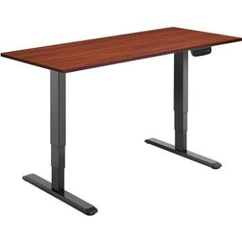 AlzaErgo Table ET1 NewGen černý + deska TTE-01 140x80cm lamino kaštan (BUN)