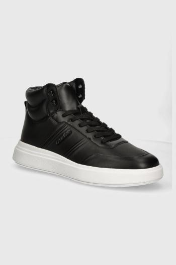 Sneakers boty Calvin Klein HIGH TOP LACE UP HF černá barva, HM0HM01552