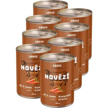 LOUIE HOVĚZÍ S MRKVÍ 8x 400 G Psí konzervy, hnědá, velikost