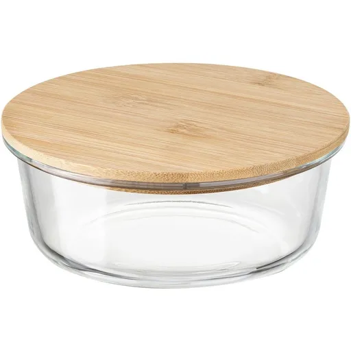Florina Skleněná dóza s bambusovým víkem Clavato, 390 ml, S
