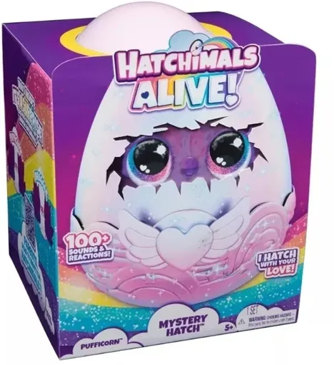Spin Master Líhnoucí se zvířátko Hatchimals Alive Mystery Jednorožec - Draggle (červený)