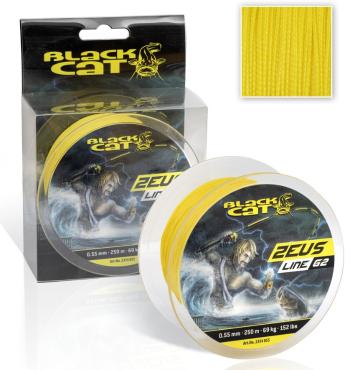 Black cat splétaná šňůra zeus line g2 250 m 0,55 mm 69 kg žlutá