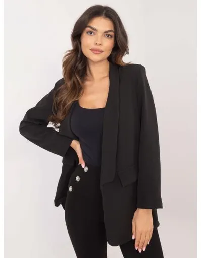 Černá dámská bunda s dlouhým rukávem