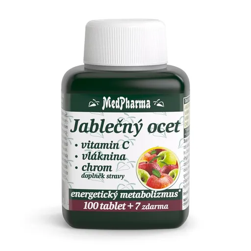MedPharma Jablečný ocet + vitamin C + vláknina + chrom 107 tablet