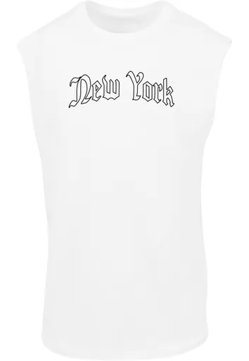 Mr. Tee New York Wording Sleeveless Tee white - S