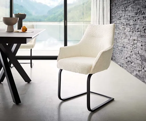 Jídelní židle Alja-Flex s područkami konzolová podnož plochá