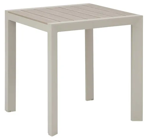 Hliníkový stolek VANCOUVER 70x70 cm (ivory/efekt dřeva)