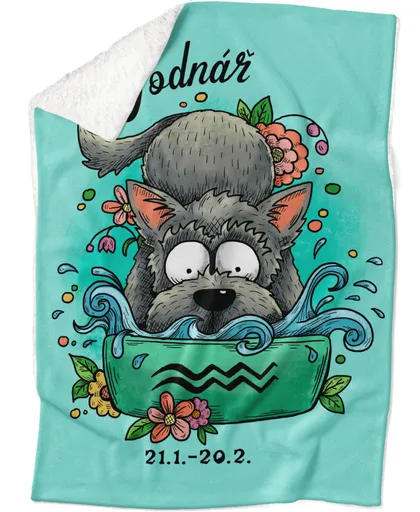 Deka Psí znamení – vodnář (Podšití beránkem: ANO)