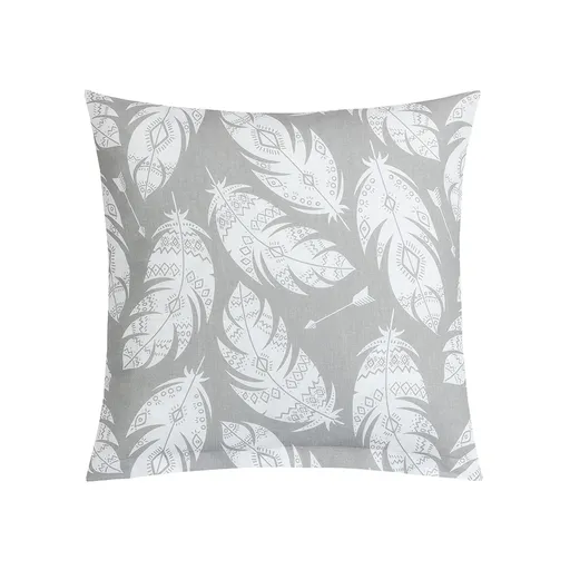Bellatex Polštářek Adéla Pírka šedá, bílá, 40 x 40 cm