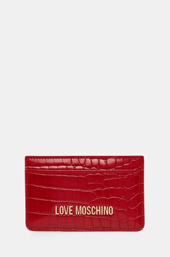 Pouzdro na karty Love Moschino červená barva, JC5640PP0L