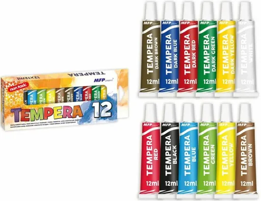 Temperové barvy set 12 ks 12ml