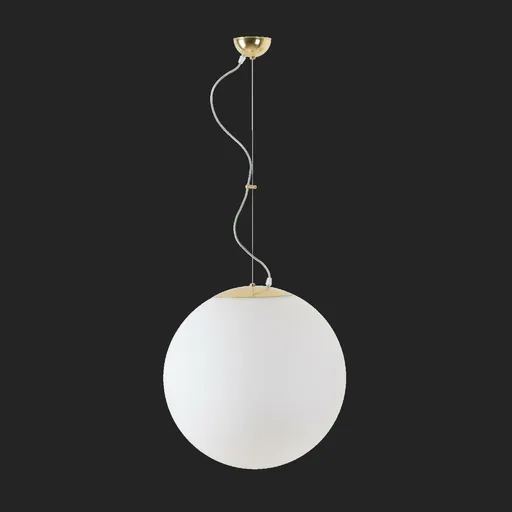 OSMONT ISI70241 ISIS L4 PM-M závěsné plastové svítidlo mosaz leštěná / bílá IP40 3000 K 41W LED nouzové kombinované 3 h