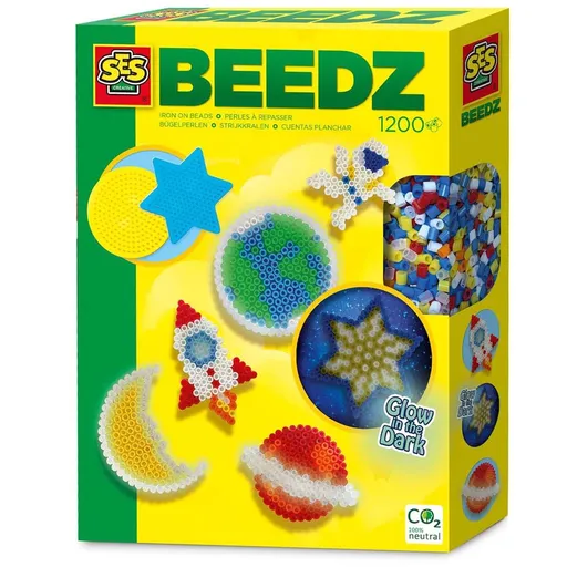 Alltoys Kreativní sada - Zažehlovací korálky Vesmír svítící ve tmě