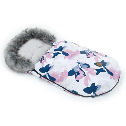 Mamo Tato Zimní fusak Lux s kožešinkou,  50 x 100cm - šedá, granát