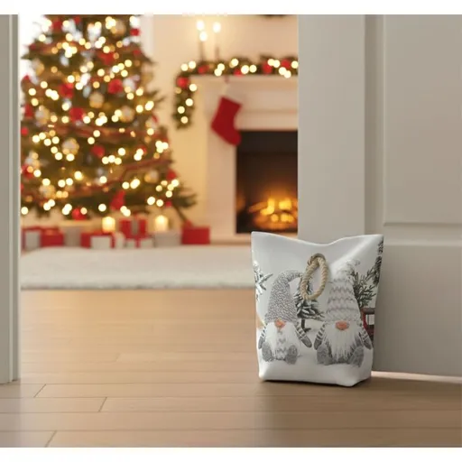 Dveřní zarážka - závaží, Dva šedí trpaslíci, 22 x 23 cm