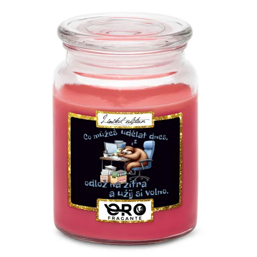 Svíčka Odlož na zítra (Vůně svíčky: Višně v čokoládě)