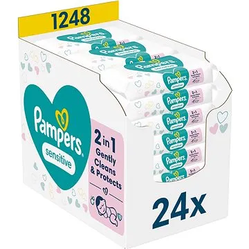 PAMPERS Sensitive Plastic Free 24 x 52ks (8006540523124)