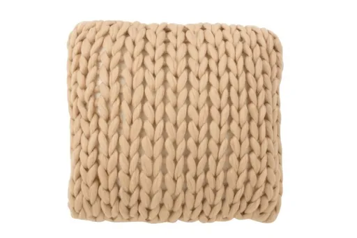 Pletený přírodní polštář Tricot crema - 40*40 cm J-Line by Jolipa