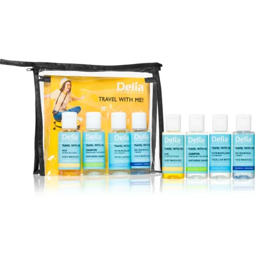 Delia Cosmetics Travel with me cestovní sada na obličej, tělo a vlasy