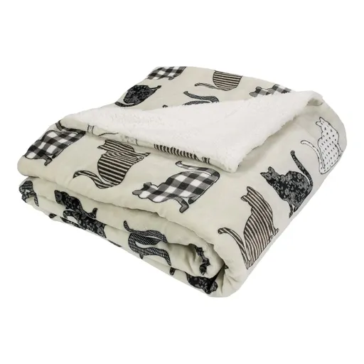 Beránková deka Kočky