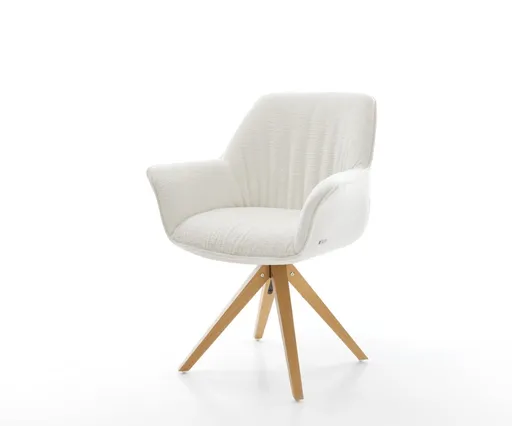 Jídelní židle Keila-Flex s područkami bouclé měkký béžová