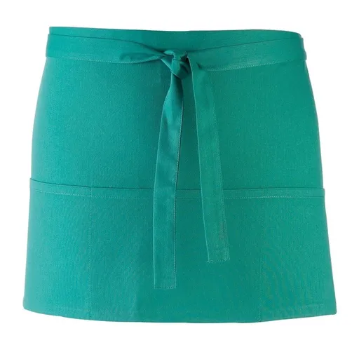 Premier Workwear Krátká číšnická zástěra s kapsami - Emerald