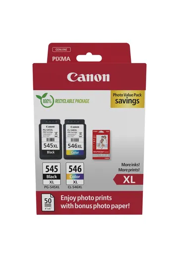 Canon PG-545XL/CL-546XL/GP-501 8286B011 barevná (color) sada originální cartridge + fotopapír 10x15