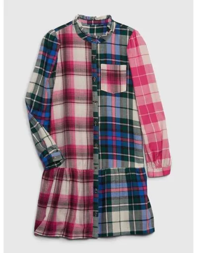 Dětské kostkované šaty