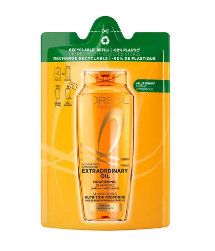 Loréal Paris Elseve Extraordinary Oil šampon náhradní náplň 250 ml