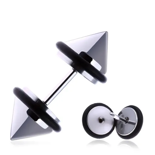 Falešný piercing do ucha z oceli s hladkými hroty