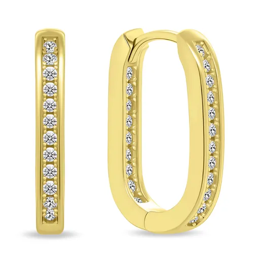 Brilio Silver Nepřehlédnutelné stříbrné náušnice se zirkony EA885Y