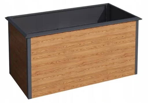 Jumi Ocelový vyvýšený záhon CM-316409 150 x 75 x 77 cm dekor dřevo