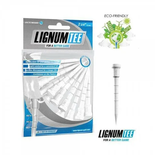 LIGNUM TEES 72MM Golfová týčka, bílá, velikost