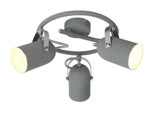 Stropní lampa 3xE14 42cm spirálová ŠEDÁ ŠEDÁ
