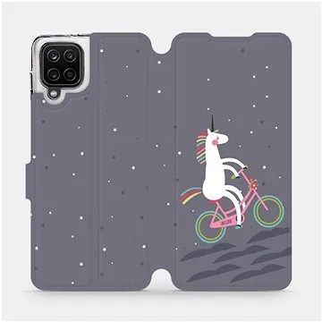 Flipové pouzdro na mobil Samsung Galaxy A12 - V024P Jednorožec na kole (5903516613045)