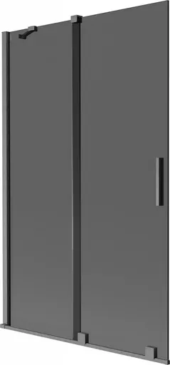 MEXEN/S Velar dvoukřídlá posuvná vanová zástěna 110 x 150, grafit, grafit kartáčovaná 896-110-000-41-66