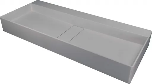 DEANTE Umyvadlo Blur, šedý granit, s deskou s krycí deskou CQB_SU8S