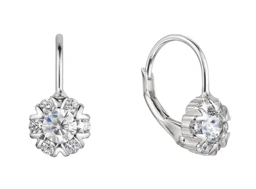 Evolution Group - Pavona Stříbrné dívčí náušnice se zirkony 11474.1 crystal