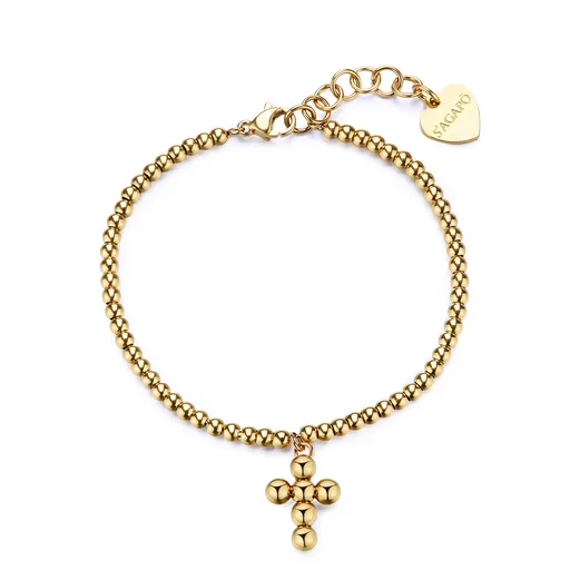 S'Agapõ Korálkový náramek pro ženy s křížkem Arcadia SRD12