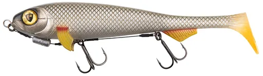 Fox rage gumová nástraha super slick shad loaded uv silver ghost - 23 cm