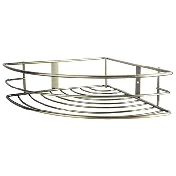 DURAmat Drátěná polička rohová, zlatý antik, 30,5 × 22,3 × 7,1 cm (5905668550582)