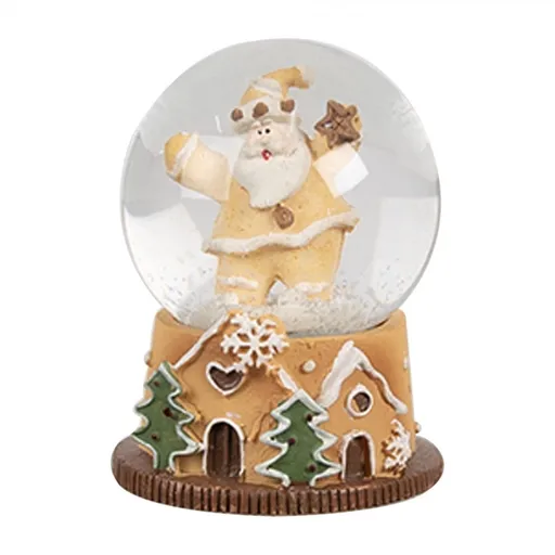 Vánoční sněžítko Santa Claus s hvězdou - Ø 5 * 6 cm Clayre & Eef