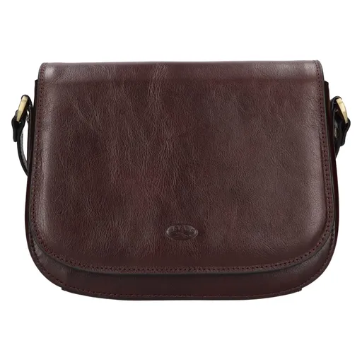 Kožená dámská crosbody kabelka Katana Niola - tmavě hnědá