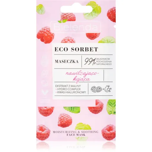Bielenda Eco Sorbet Raspberry zklidňující maska 1 ks