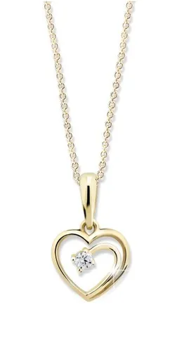 Cutie Diamonds Něžný přívěsek ze žlutého zlata s diamantem DZ6300-1602-40-00-X-L1