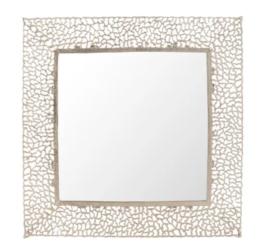 Champagne nástěnné zrcadlo Coral - 71*1*71 cm J-Line by Jolipa