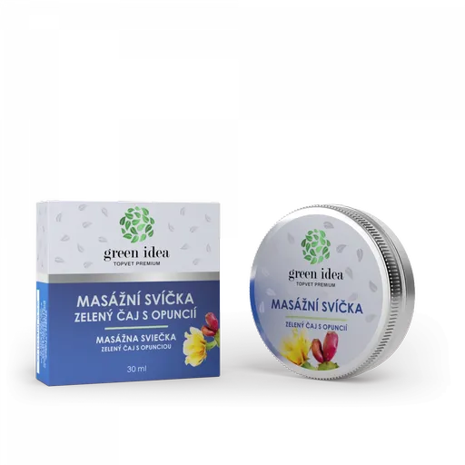 Masážní svíčka - Zelený čaj s opuncií - Green idea