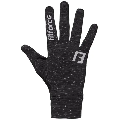 Fitforce FEATHER JR Juniorské rukavice na běhání, tmavě šedá, velikost 9-10Y