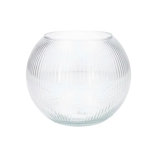 DUIF Skleněná váza ALVERDA LINES 19cm čirá