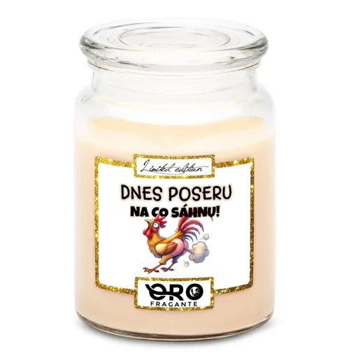 Svíčka Poseru na co sáhnu (Vůně svíčky: Vanilka)